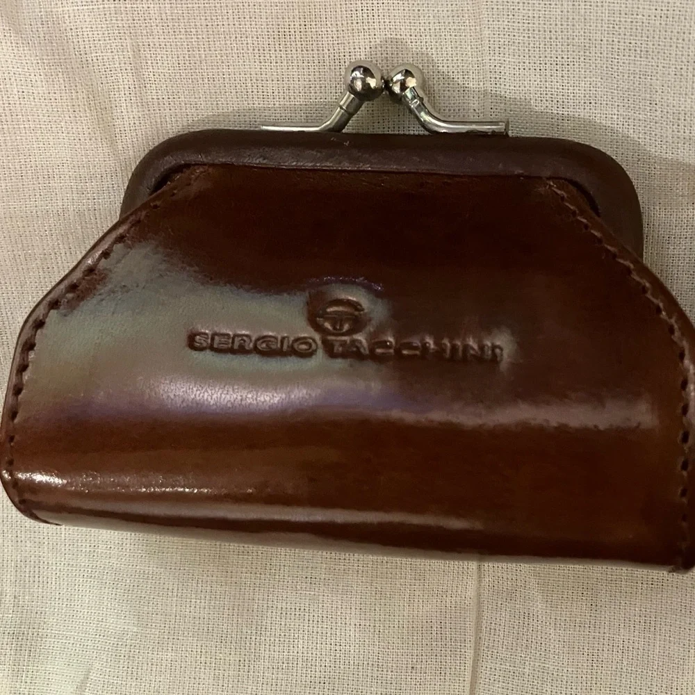 Sergio Tacchini Genuine Leather Coin Purse NWOT